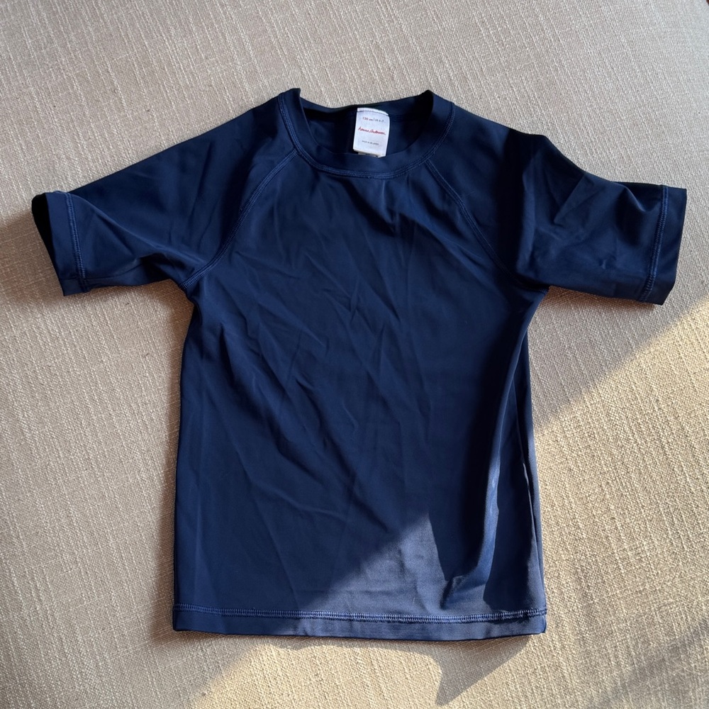 Hanna Andersson Navy Blue Kids Swim Rashguard
